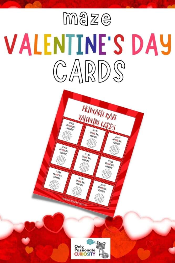 These printable Maze Valentine's Day Cards are a great, gender neutral option for all ages! Bonus: it doubles as an activity!