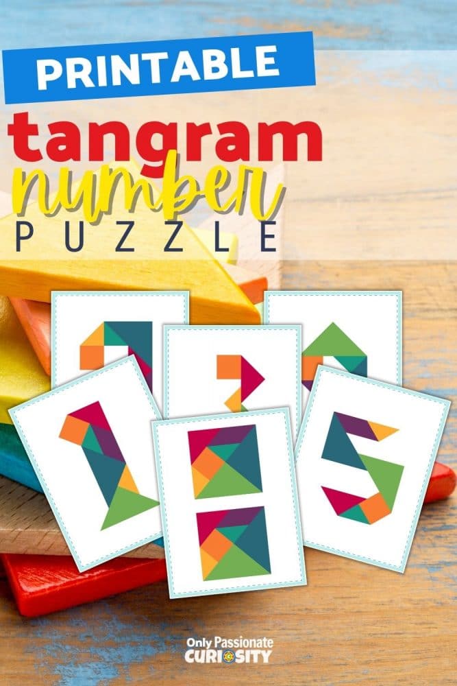 These printable tangram number puzzles make a great critical thinking activity to use for math with all ages!