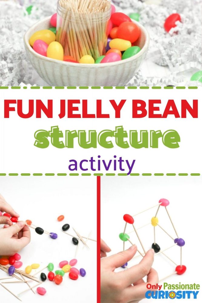 This Fun Jelly Bean Structure Activity is a simple way to encourage children's creative and critical thinking skills as they come up with their own original Jelly Bean shapes and structures.