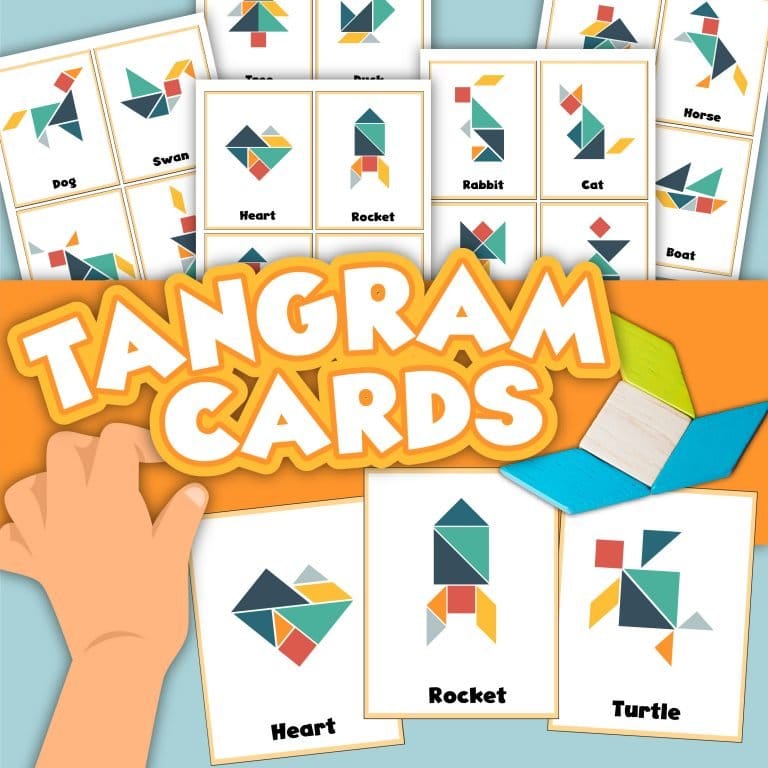 Printable Tangram Challenge Cards!