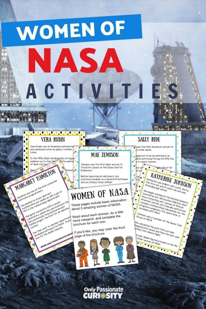 This Women of NASA printable will introduce your kids to 5 of the inspiring women who have profoundly contributed to NASA over the years.