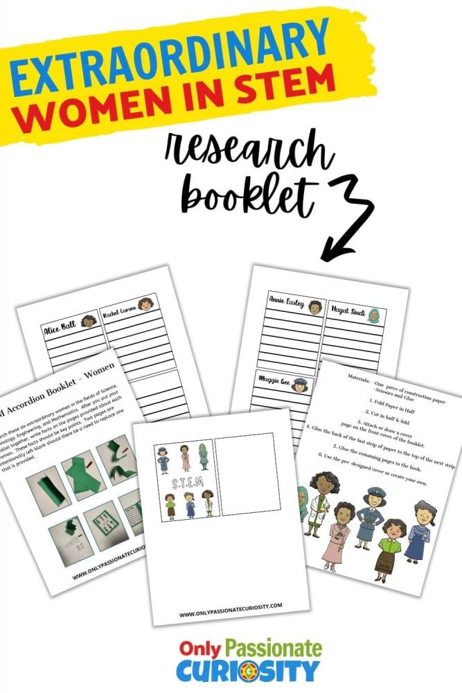 This printable research booklet will give you a chance to talk to your children about some of the extraordinary women in STEM...and encourage them to do some research of their own!