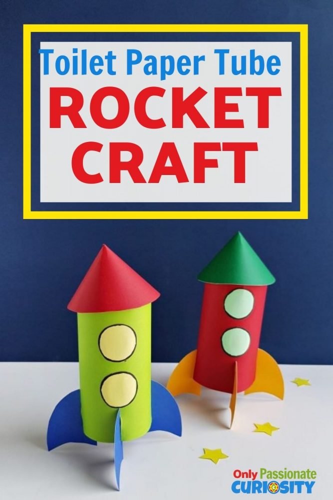 This craft uses materials you likely have at home (including a toilet paper roll) to create a rocket: great for all ages!