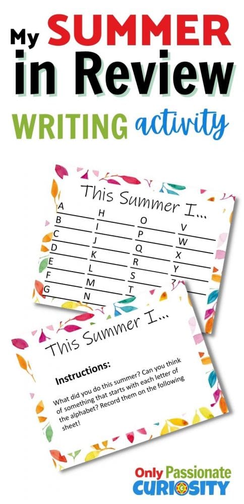 Use this printable writing activity to help your child reflect on the fun memories he or she made this summer! This one is great for K - 2nd/3rd grade level students for writing and spelling practice!