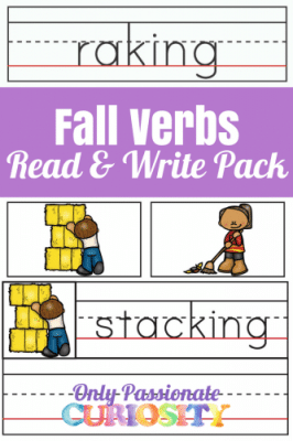 Fall Adjectives Read and Write Pack - Only Passionate Curiosity