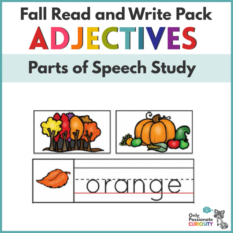 Fall Adjectives Read and Write Pack