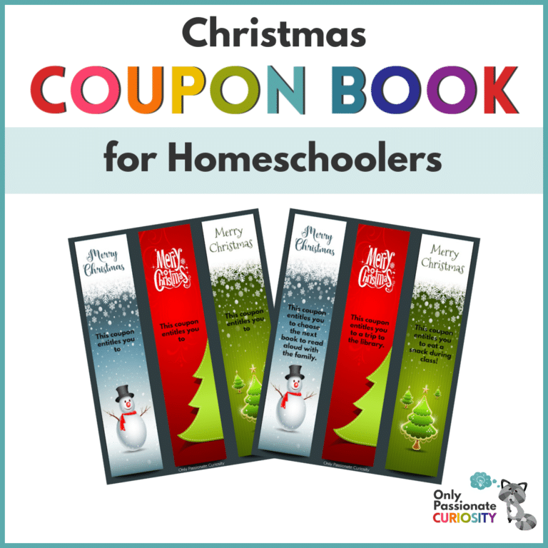 Free Printable Stocking Stuffer { Coupon Book for Homeschoolers }