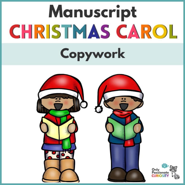 Manuscript Christmas Carol Copywork
