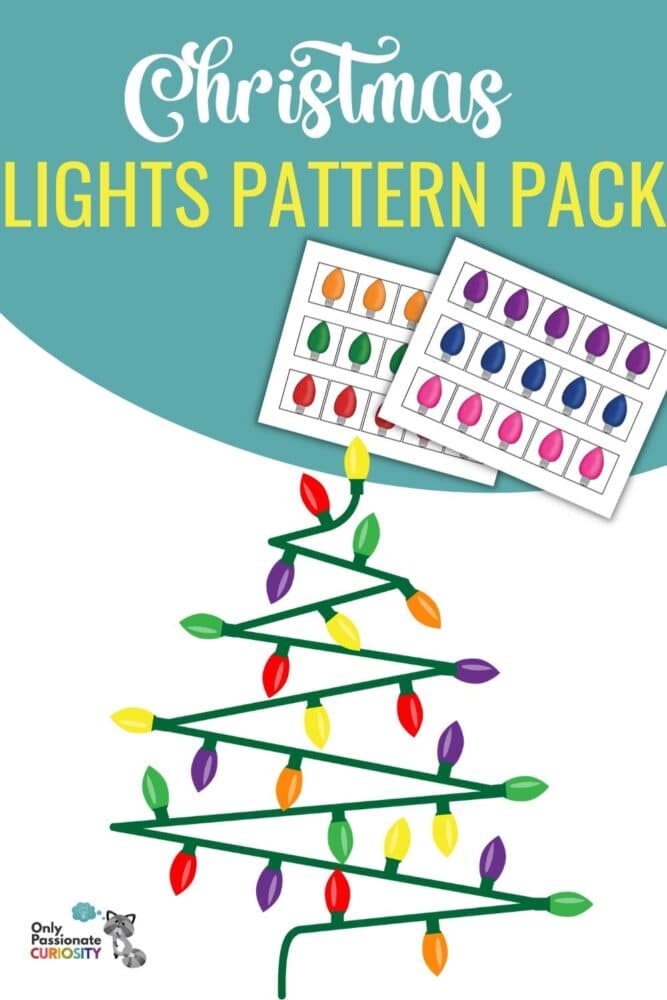 This Christmas Lights Pattern Pack is a great way to sneak some learning while having holiday-related fun! Designed for preschool. kindergarten and elementary students.