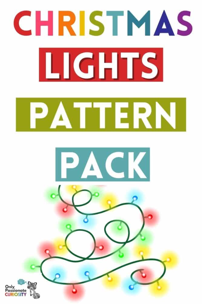 This Christmas Lights Pattern Pack is a great way to sneak some learning while having holiday-related fun! Designed for preschool. kindergarten and elementary students.