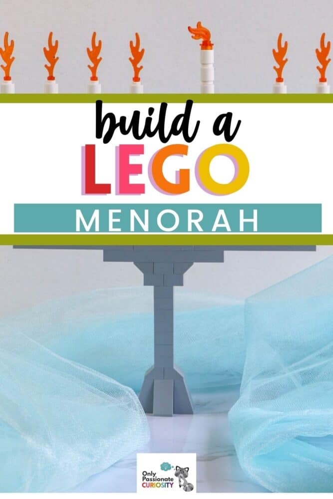 In this how to build a Lego menorah activity, your family will also learn about the history of Hanukkah. These step by step instructions with photos make it easy for kids to make their own Lego menorah.