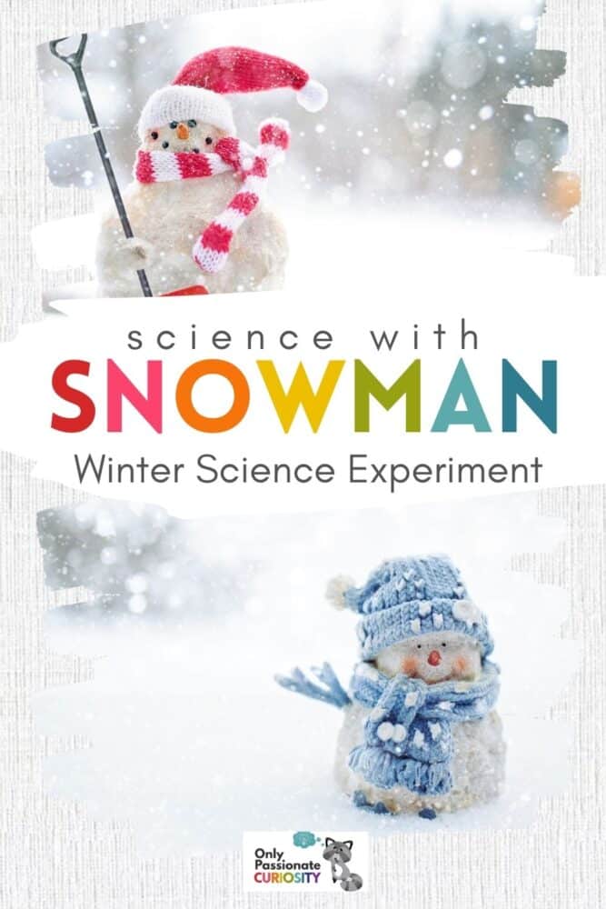 This fun winter science experiment is perfect for all ages. You don't even need snow to do this melting snowman experiment!