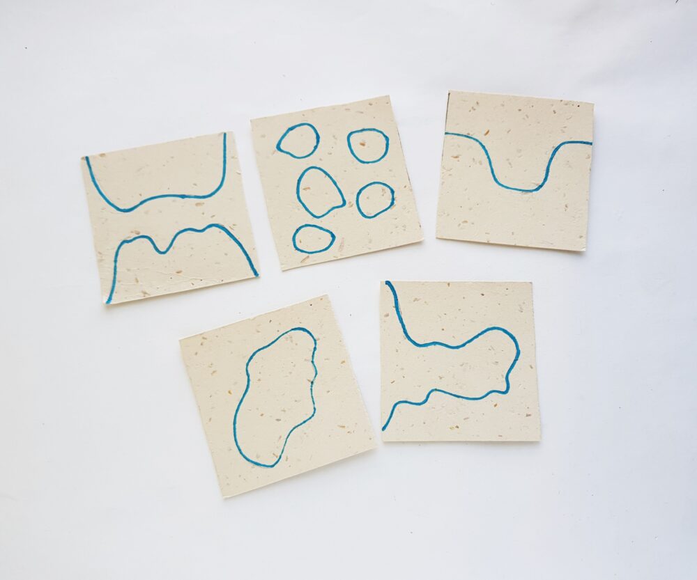 water form activity sewing cards