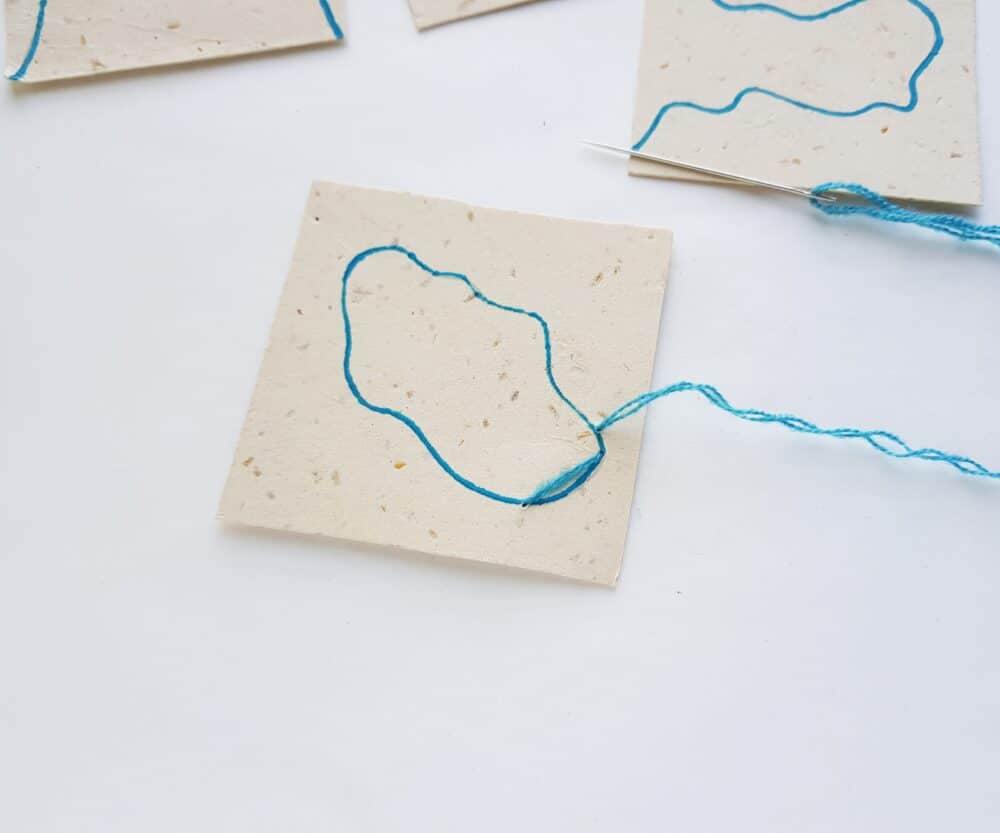 water form activity sewing cards