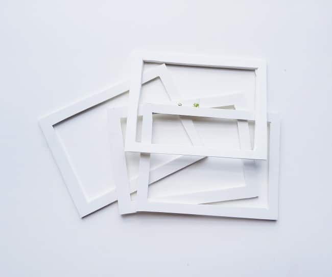 3D garden paper craft - four layers of white cut out frames