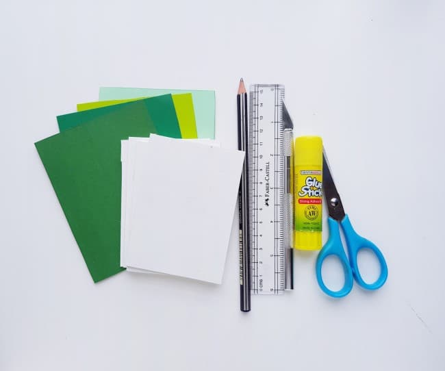 3D garden paper craft - supplies needed for craft