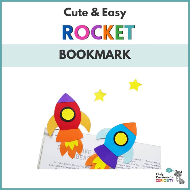 Cute and Easy Rocket Bookmark Craft