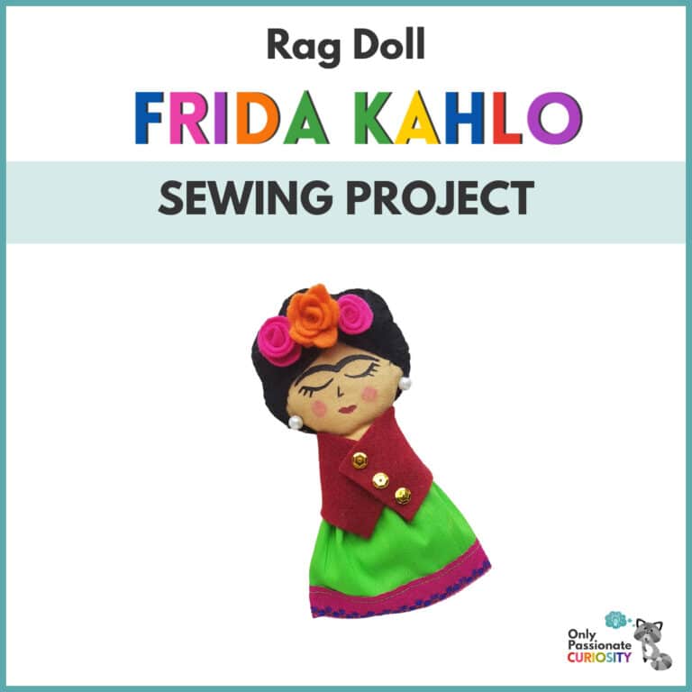 Frida Kahlo Rag Doll Sewing Project