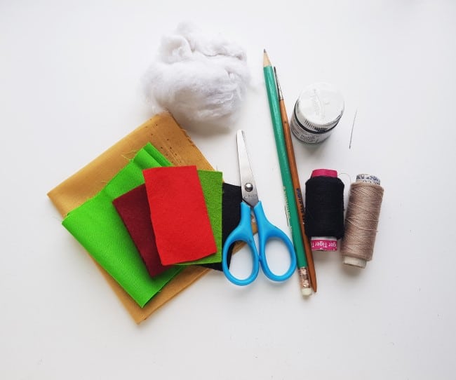 Frida Kahlo rag doll sewing project - supplies needed