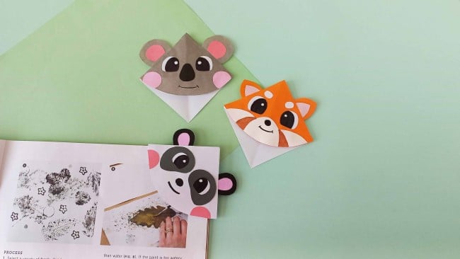 endangered animals bookmarks - panda bookmark, red panda bookmark, koala bookmark