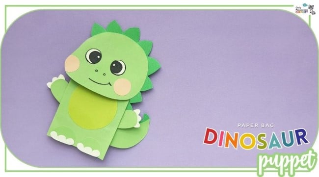 paper bag dinosaur puppet image