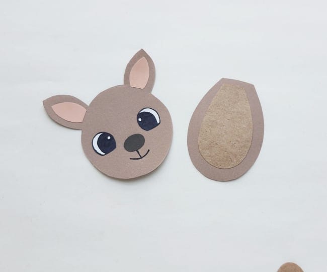 Kangaroo Papercraft - face glued on head cutout
