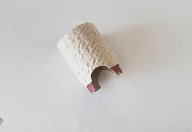 Llama Toilet Paper Roll Craft - embossed paper added to TP roll
