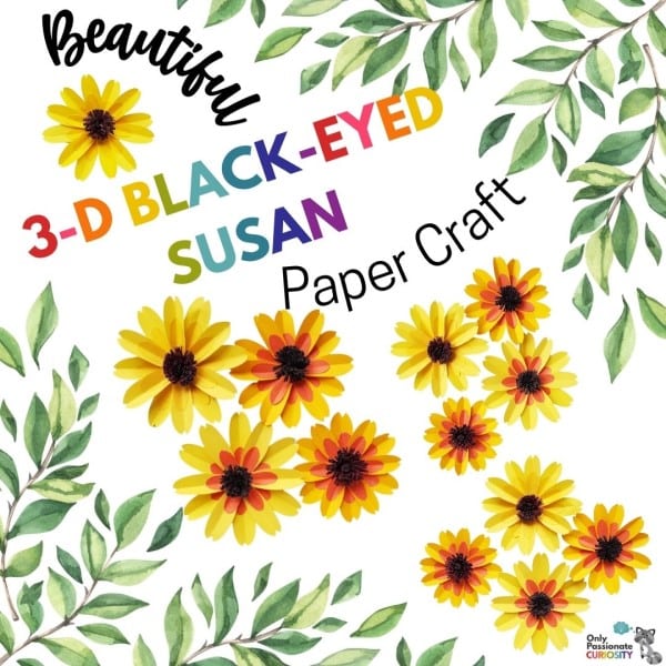 black-eyed Susan craft - image of a bunch of black-eyed Susan flowers