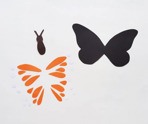 monarch butterfly craft step one-cutouts
