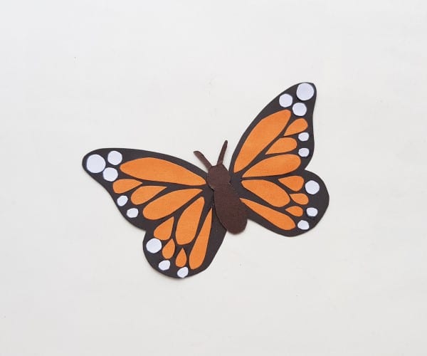 monarch butterfly craft - completed craft