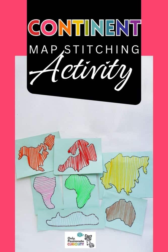 Continent Maps Stitching Activity