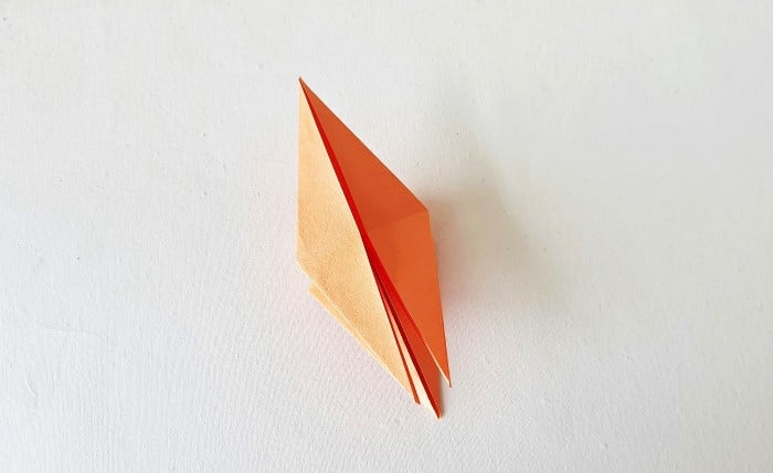 origami leaf pattern: step 16