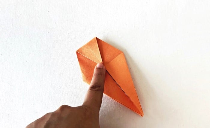 origami leaf pattern: step 17