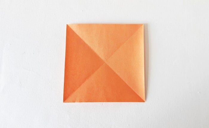 origami leaf pattern: step 2
