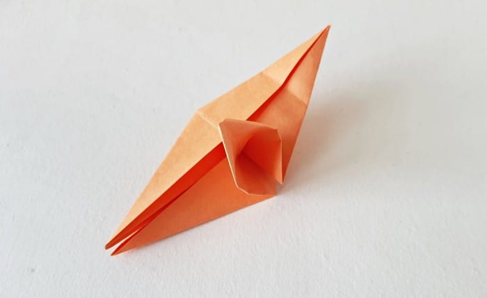 origami leaf pattern: step 20 & 21
