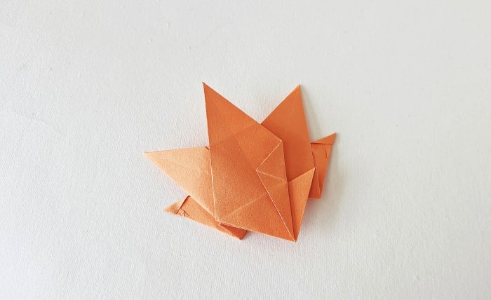 origami leaf pattern: step 29