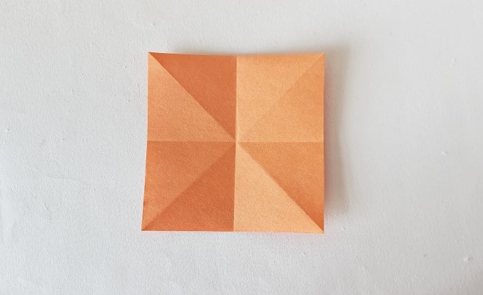 origami leaf pattern: step 3
