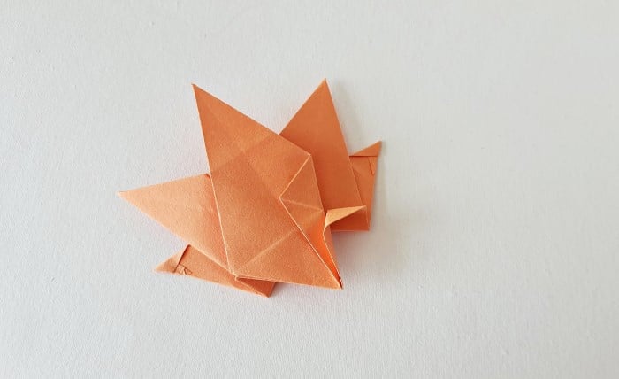 origami leaf pattern: step 30