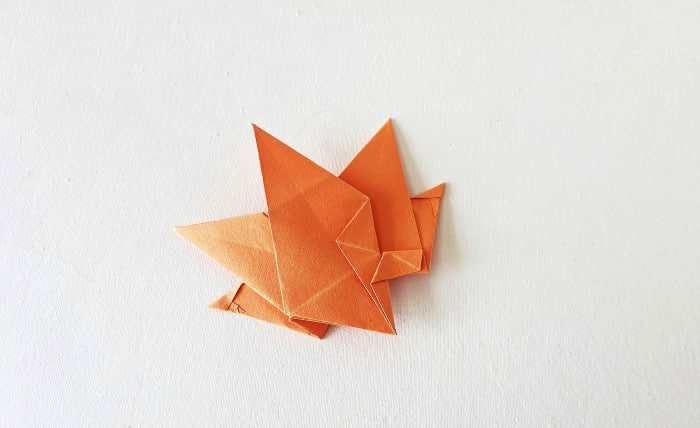 origami leaf pattern: step 31