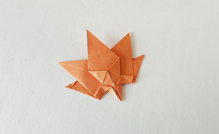 origami leaf pattern: step 32