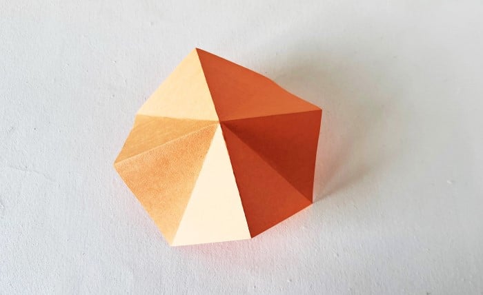 origami leaf pattern: step 4