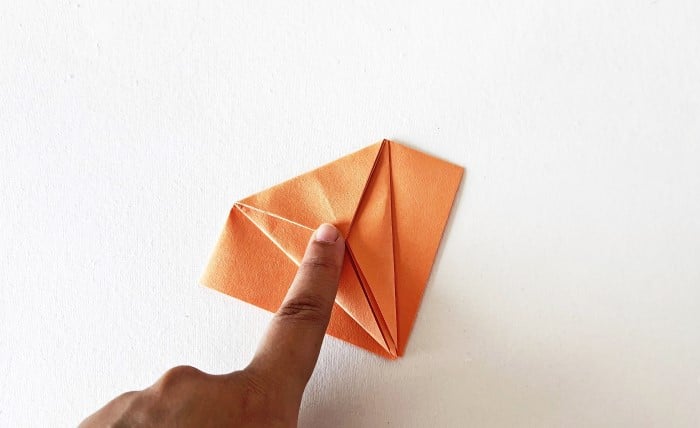 origami leaf pattern: step 8