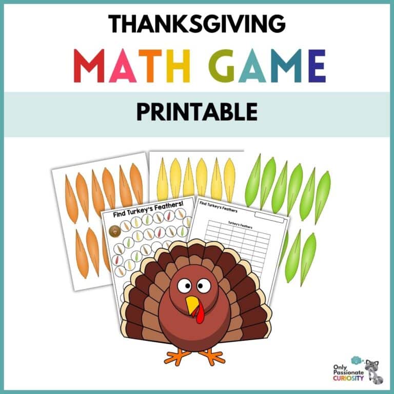 Thanksgiving Math Game Printable