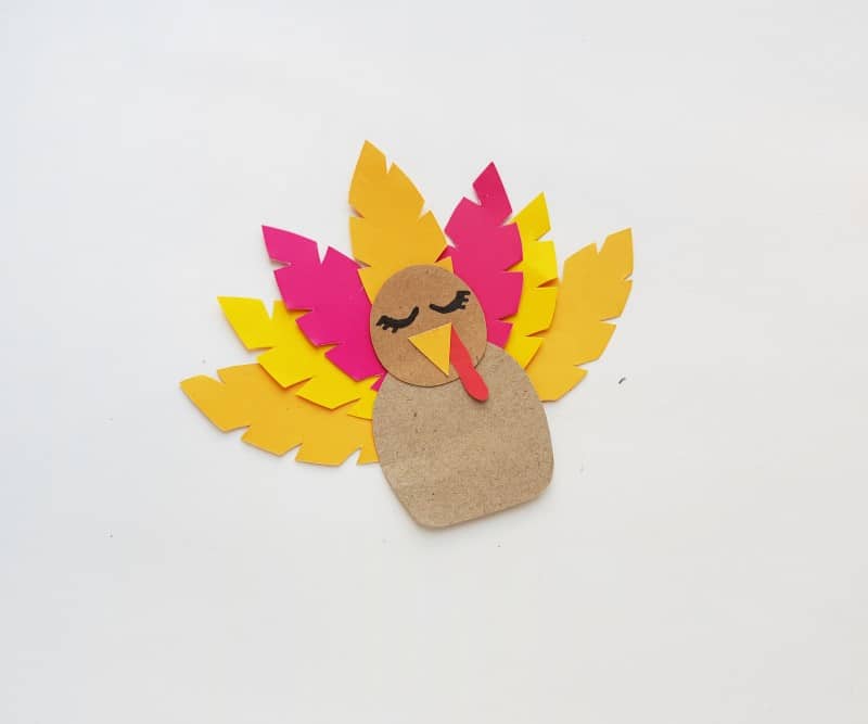 completed turkey craft