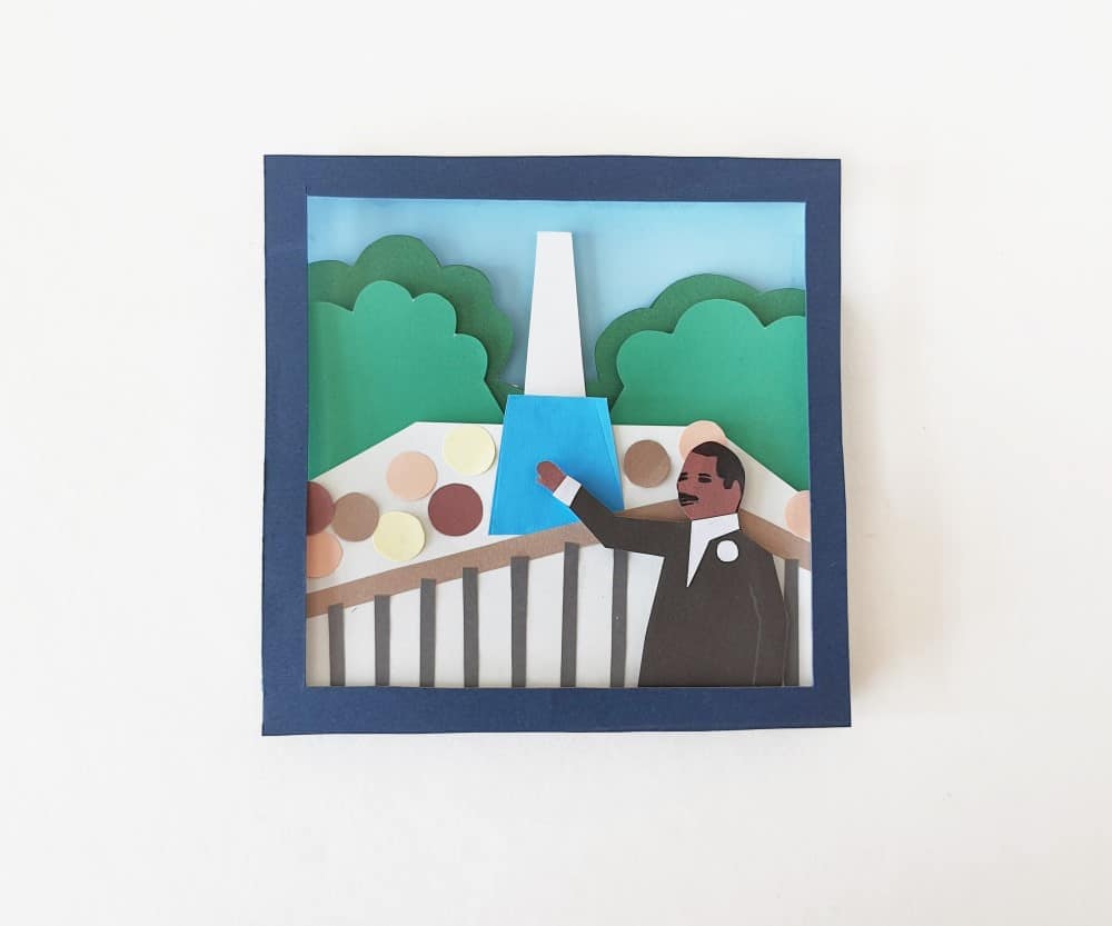 Martin Luther King craft - step 20