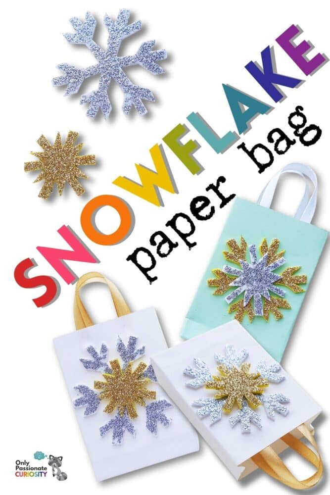 snowflake paper bag craft