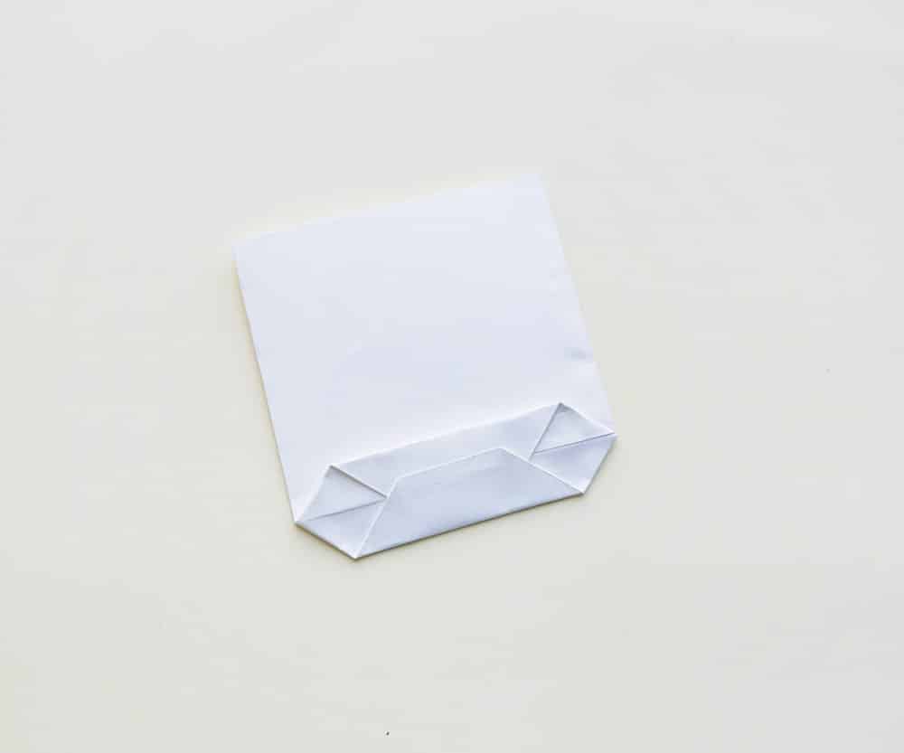 snowflake paper bag - step six