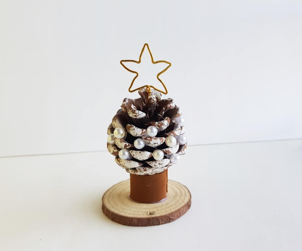 pine cone Christmas tree - step six