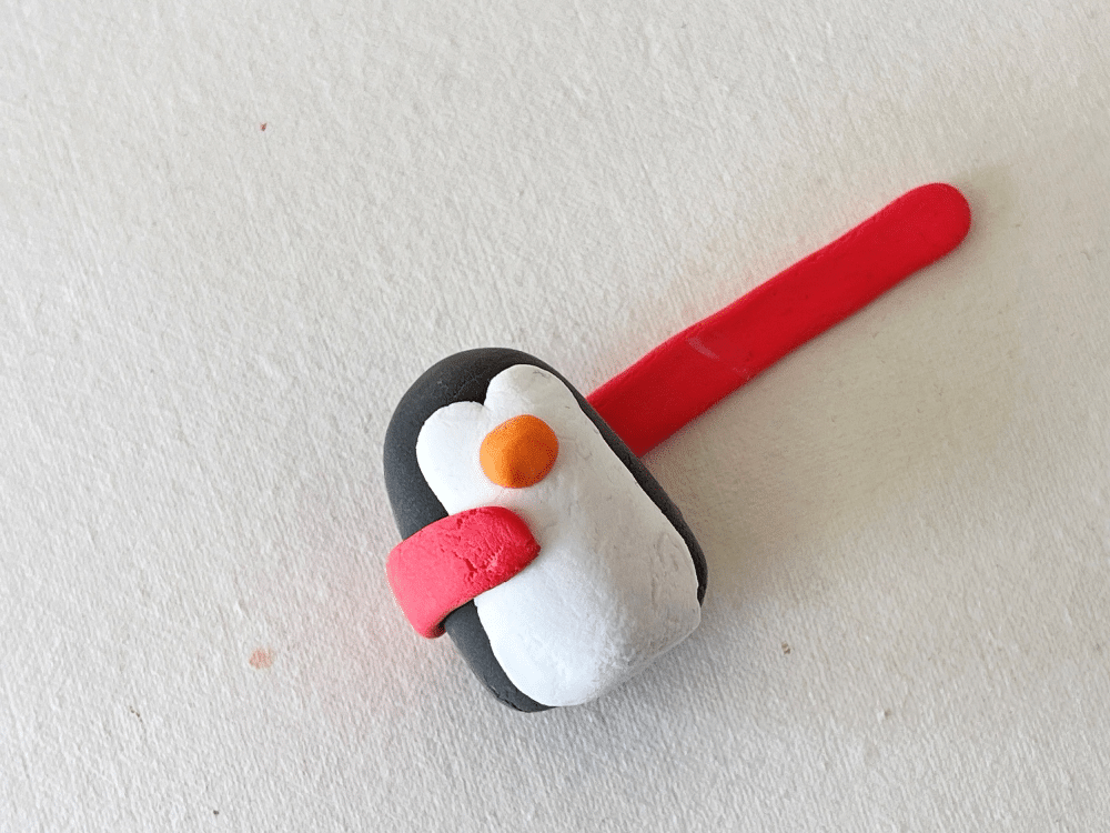 clay penguin - step 14