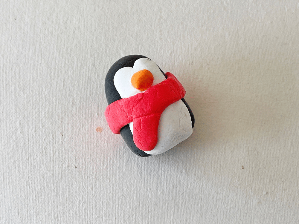 clay penguin - step 16